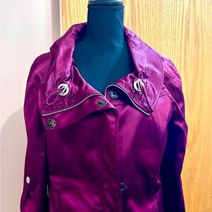 St.John’s Women’s casual jacket, Wine, Size Medium